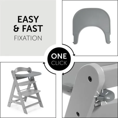 Hauck Essbrett Alpha Click Tray, Grey 5 Hauck Essbrett Alpha Click Tray, Grey – Bild 5