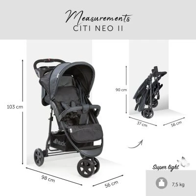Hauck Buggy Citi Neo II, Caviar/stone 4 Hauck Buggy Citi Neo II, Caviar/stone – Bild 4