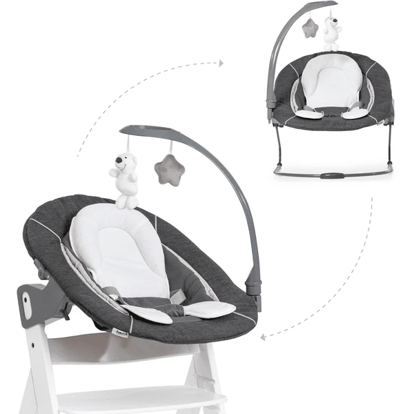 Hauck Babyaufsatz Alpha Bouncer 2in1 Deluxe Melange Grey 1 Hauck Babyaufsatz Alpha Bouncer 2in1 Deluxe Melange Grey