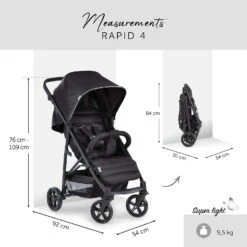 HAUCK Buggy Rapid 4, Caviar/black -Ausgewählte Baby- Und Kindergeschäfte hauck buggy rapid 4 caviar black 7