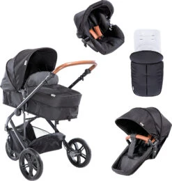 HAUCK Kombi Kinderwagen Pacific 3 Shop N Drive, Caviar