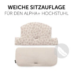 HAUCK Sitzauflage Alpha Highchair Pad Select, Musselin Leo Natural -Ausgewählte Baby- Und Kindergeschäfte hauck sitzauflage alpha highchair pad select musselin leo natural 2