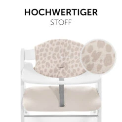 HAUCK Sitzauflage Alpha Highchair Pad Select, Musselin Leo Natural -Ausgewählte Baby- Und Kindergeschäfte hauck sitzauflage alpha highchair pad select musselin leo natural 3