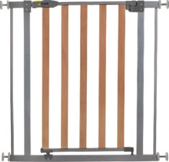 HAUCK Tür-und Treppenschutzgitter Wood Lock Safety Gate, 75 - 81cm, Silber